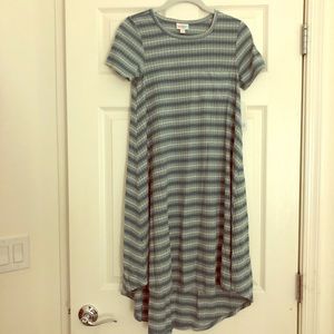 COPY - Last chance Blue Striped high low Dress